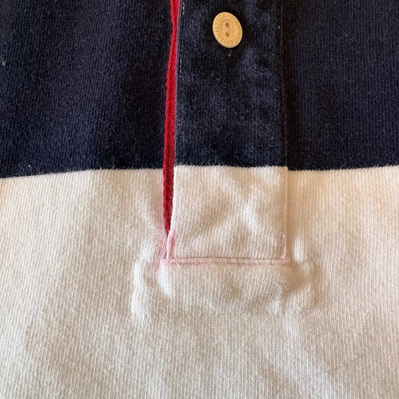 🔥 VINTAGE 90s NAUTICA Rugby Shirt | Navy & White Stripe | Men’s XL | Grail - Picture 5 of 6